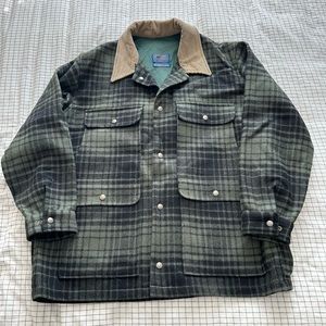 80s Pendleton Outdoors Man Hunting Jacket Vintage Made in USA 100% Virgin Wool